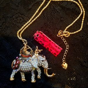 Betsey Johnsin Elephant Necklace